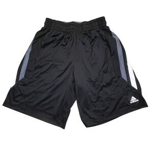 Adidas Athletic Shorts Mens M Black Training Gym Workout Activewear Striped